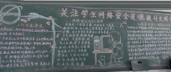 网络安全黑板报图片