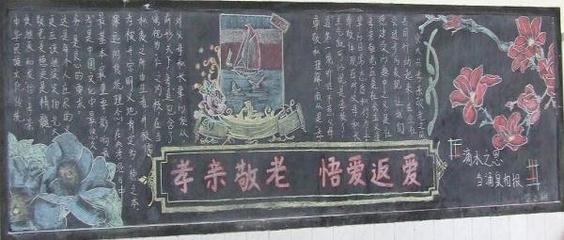 重阳节黑板报图片设计