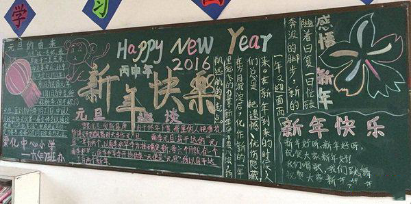 新年快乐黑板报主题