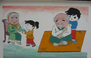 重阳节主题儿童画