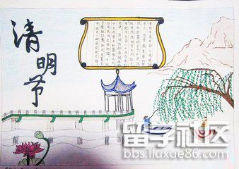 清明节手抄报绘画