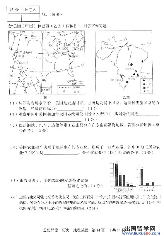 山东省临沂市2009年中考《地理》真题及答案