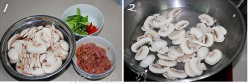 黑椒蘑菇肉片步骤1-2