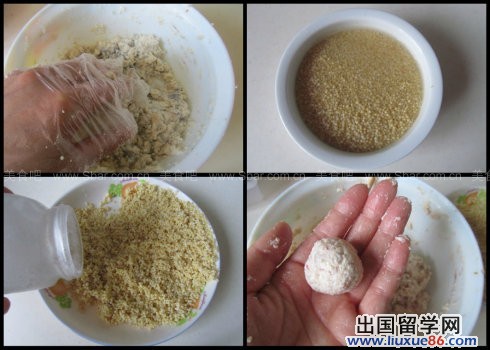 小米豆腐虾仁丸