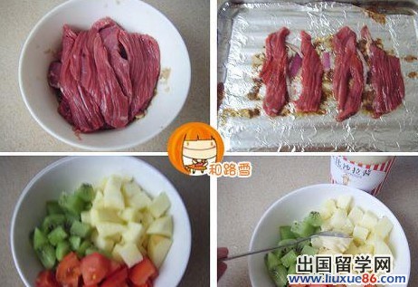 烤牛肉水果沙拉