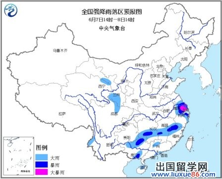 高考首日：江苏上海浙江局地有大暴雨