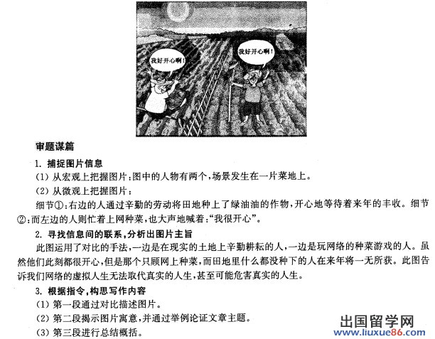 2014考研英语图画作文预测：网络种菜