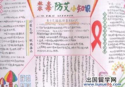 预防艾滋病手抄报版面设计图