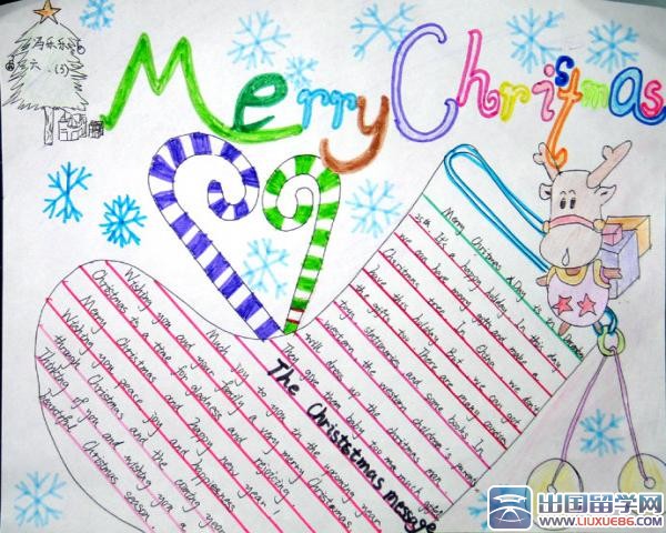 圣诞节英语手抄报|小学生圣诞节英语手抄报图