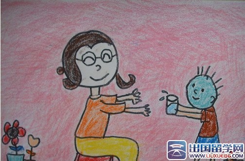 二年级看图作文200字:小明和妈妈
