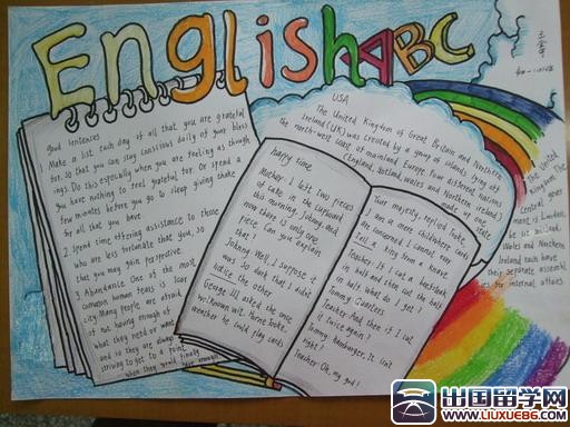 小学四年级英语手抄报图片