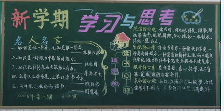 四年级新学期黑板报