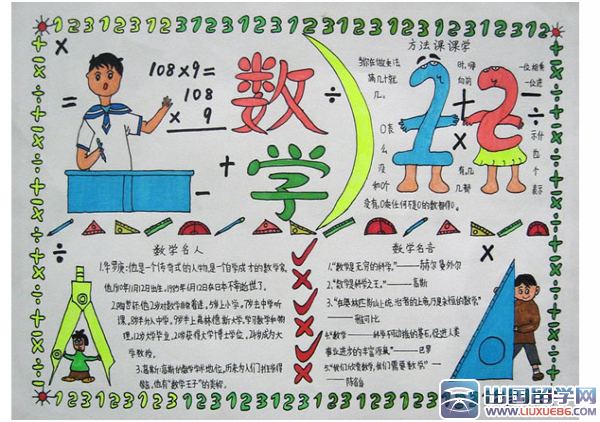 数学小报图片