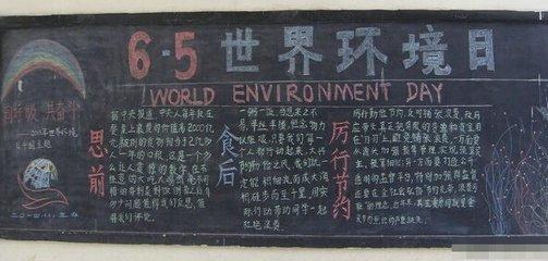 世界环境日黑板报图片