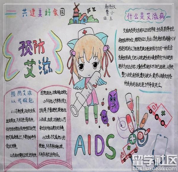 预防艾滋病手抄报