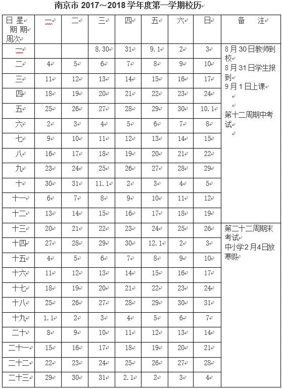 跟著出國留學網小編來看校歷瞭解2018南京市中小學寒假時間及暑假