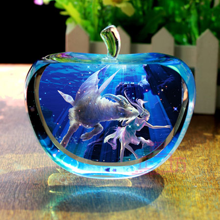 十二星座水晶蘋果擺件