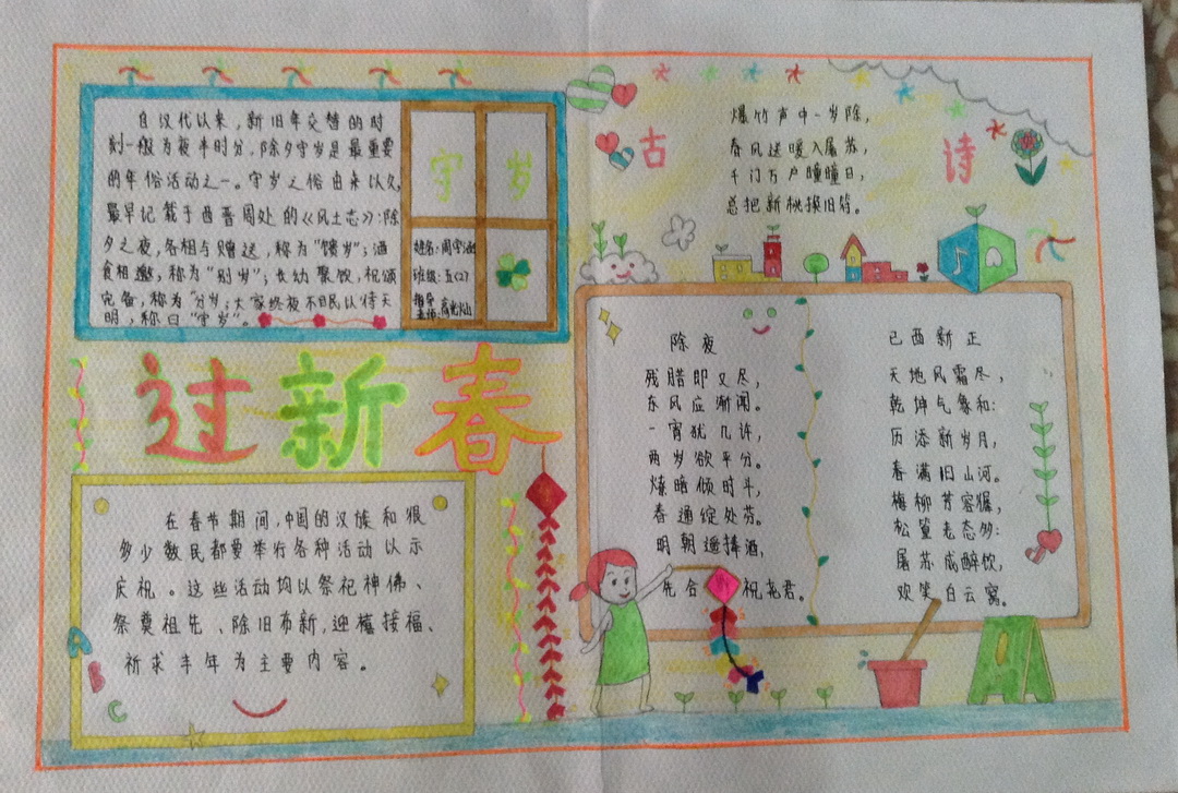 五年级春节手抄报（3）