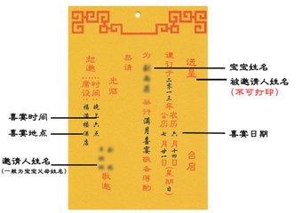 滿月請帖是用於邀請公眾孩子滿月或者是滿100天等活動時常用的人際