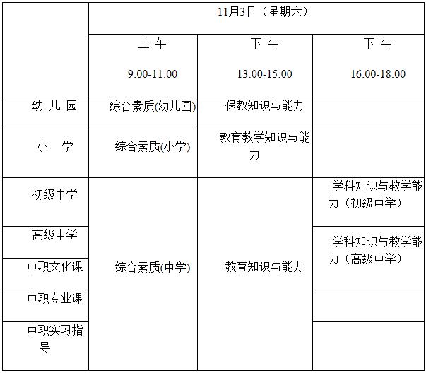 2018下半年湖北中小学教师资格考试报名时间