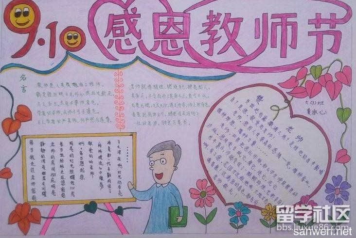 2017年初中庆祝教师节手抄报图片