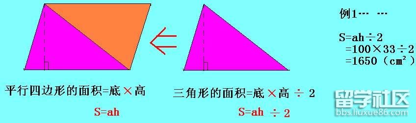 中考数学 三角形 知识点 三角形的面积公式和性质